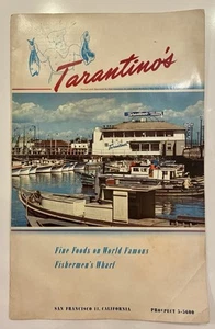 1950s TARANTINO'S RESTAURANT Menu with Illustrated SF Map, Fisherman's Wharf - Picture 1 of 10