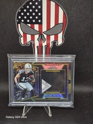 2019 Obsidian Volcanic Material Relics YELLOW 07/10 Hunter Renfrow RC PATCH - Image 1 of 2