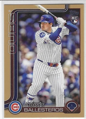 2025 Moises Ballesteros Topps Update Gold 0144/2025 RC Chicago Cubs US262 - Image 1 of 2