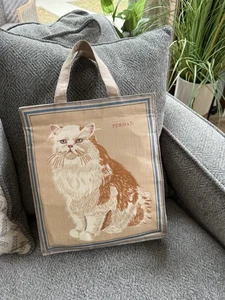 Borsa a mano vintage rara anni 70 Margaret Smith Gardiner Maine tote bag persiano calico gatto - Foto 1 di 18