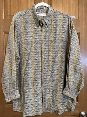 Camisa De Colección Jhane Barnes Abotonada Para Hombre L Abstracta Indie Años 80 100% Algodón Foto 1 de 4