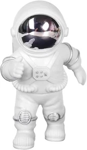Figurine Statue Astronaut Large, Silver/White Big - Foto 1 di 7