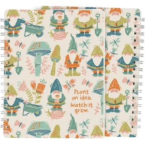 Spiral Notebook | Gnomes & Mushrooms | Plant An Idea Watch It Grow | 120 Pages - Picture 1 of 1