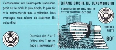 SA32j Люксембург 1986 Роберт Шуман, телекоммуникации новом буклет - Изображение 1 из 2