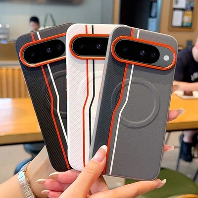 For Google Pixel 10, Fashion Hybrid Armor Leather Magnetic Shell Back Cover Case - Image 1 of 4