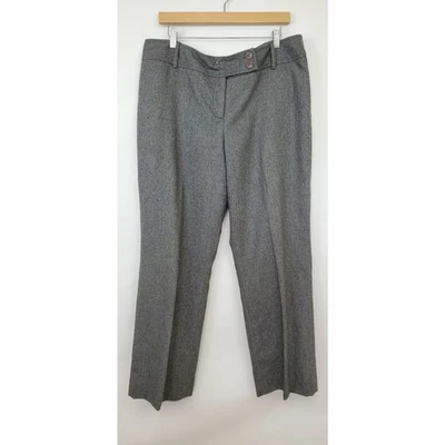 Pantalones Harold's para mujer 18 lana mezcla cachemir forrados gris jaspeado oficina carrera Foto 1 de 4