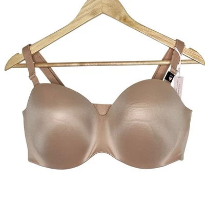 Sutiã Victorias Secret Body By Victoria forrado sem alças nude bronzeado 40DD com aro - Imagem 1 de 4