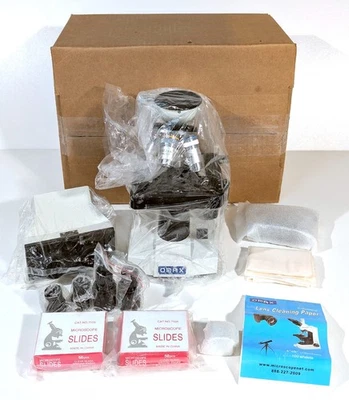 🔥【NUEVA CAJA ABIERTA】¡Microscopio compuesto binocular OMAX M82ES-SC100-LP100!💥GARANTÍA Foto 1 de 4