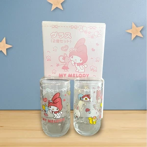 Sanrio Japan My Melody - Pair of 10 oz. Drinking Glasses (Drawing Prize) - Picture 1 of 3
