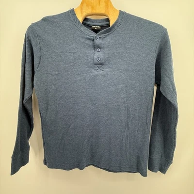Mens Waffle Knit  Dexter Kill Shirt Henley XL Blue 3 Button Long Sleeve 3 Button - Image 1 of 4