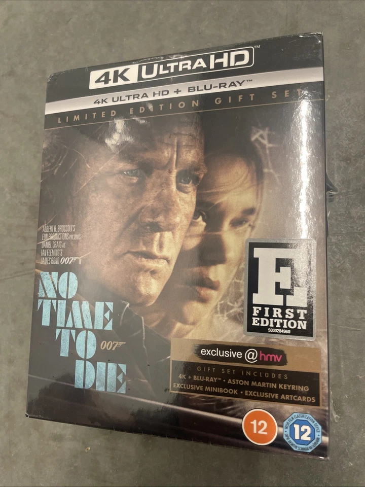 No Time To Die 4K Blu-ray HMV Exclusive First Edition Boxset Sealed James Bond  - Image 1 of 3