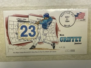 Griffey Jr S/A Sportscovers Cachet 1/5 Artist Proof Envelope W/COA. Very Rare! - Picture 1 of 3