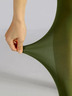 Medias Largas Color Caramelo Terciopelo Sin Costuras Pantimedias Elásticas Mujer Foto 1 de 4