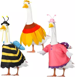3 Pcs Goose Outfits Porch Clothes Costume for 23" Cement Garden Bee Butterfly - Picture 1 of 1