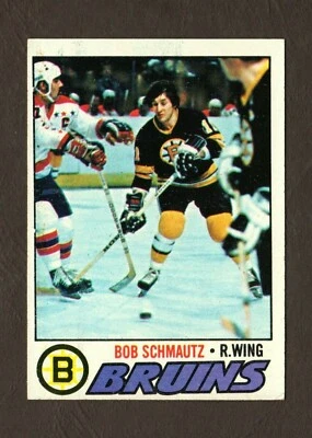 1977 Topps Hockey Card #59 Bob Schmautz - Boston Bruins  - Image 1 of 2