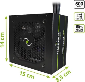 alimentatore interno per pc computer Atx tecnoware free silent 500w fal506fs12b - Zdjęcie 1 z 7