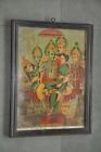 Vintage Wooden Framed Ram Darbar Colorful Litho Ravi Udai Litho Print
