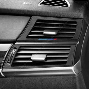 Black Alcantara For BMW X5 E70 X6 E71 2008-2013 Side Air Vent Outlet Cover Trim - Picture 1 of 8