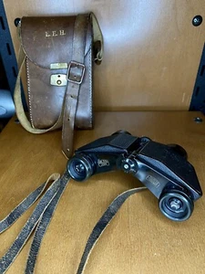 RARE Pre - WW2 Carl Zeiss Jena Turita 8x24 Binoculars w/ Leather Case & Strap - Picture 1 of 12