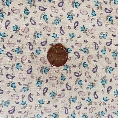 Mini tela camisera de cachemira vintage de mezcla de algodón tostado de los años 70 BTY Foto 1 de 4