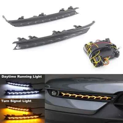 Luz de circulación diurna LED DRL lámpara de día antiniebla con giro para Mazda CX-5 CX5 2017-2021 Foto 1 de 4