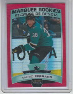 19/20 OPC Platinum San Jose Sharks Mario Ferraro Red Prism RC #154 Ltd #61/199 - Picture 1 of 2