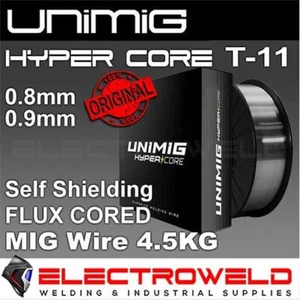 Alambre de soldadura Mig 4,5 kg UNIMIG HYPERCORE T-11,9 mm núcleo de flujo autoprotector sin gas - Imagen 1 de 4