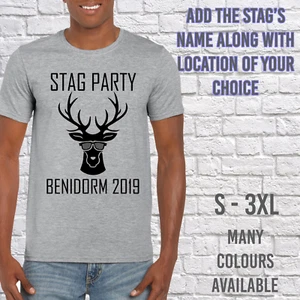 STAG PARTY MENS T-SHIRTS FUNNY RUDE DESIGN CUSTOMISED PRINT CHEAP DESIGN D-5 - Picture 1 of 26