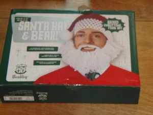 New Wembley Christmas Holly Jolly Santa Hat and Beard    (GRN-210-29x2) - Bild 1 von 5