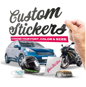 Custom Vinyl Lettering Decal, Make Your Own Personalized Car Sticker Text - Picture 1 of 71