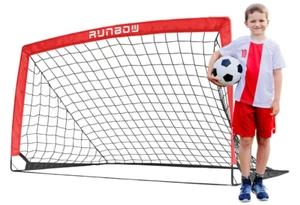 Juego de portería de fútbol portátil para niños 5x3 pies patio trasero red de fútbol emergente con bolsa de transporte - Imagen 1 de 7