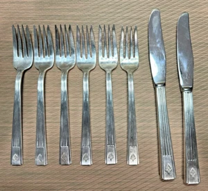 International Silver Co. Hilton Flatware 8 piece Lot Fork/Knife Set - Picture 1 of 6