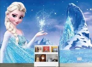 Schlafzimmer Wandtapete Mädchen Anna Elsa Prinzessin Tapeten Mode Kindertapete - Bild 1 von 13