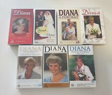 PRINCESS DIANA 7x VHS Movie Documentary Bundle Wedding Her Life Wales Review 