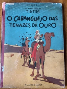 Hergé Tintim Portuguese O Caranguejo das Tenazes de Ouro 1st Flamboyant 1961 - Picture 1 of 18