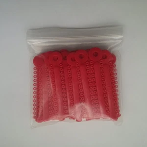 5 Packs Dental ligature ties Orthodontic Elastics Rubber Bands Braces Red Rings - Picture 1 of 5