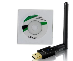 Adaptador USB de red inalámbrico rápido Wi-Fi 5,8 GHz/2,4 GHz 600 Mbps para computadora portátil de escritorio - Imagen 1 de 5