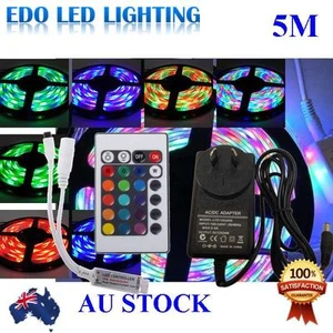 Waterproof 300 LEDS RGB 5M 3528 SMD LED Strip Light 12V + IR Controller+Driver - Picture 1 of 8
