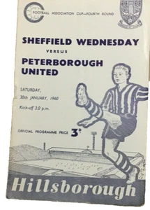 Sheffield Wednesday V Peterborough United - FA CUP 4TH RD - 30/1/1960 - Imagen 1 de 1