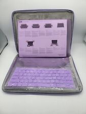 Mosiso Laptop Sleeve Bag Purple Polyester Multifunctional 13" With Keyboard Skin