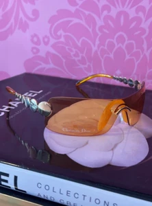 CHRISTIAN DIOR X JOHN GALLIANO Vintage Spring 2000 Millennium Sunglasses Orange - Picture 1 of 7