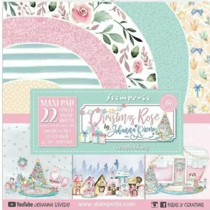 Stamperia CHRISTMAS ROSE - 12" X 12" Single Sided Paper - MAXI PAD - 22 SHEETS - Bild 1 von 12