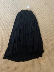 Free People Maxi Skirt Black With Slit Ribbed Womens Size XS - Picture 1 of 3
