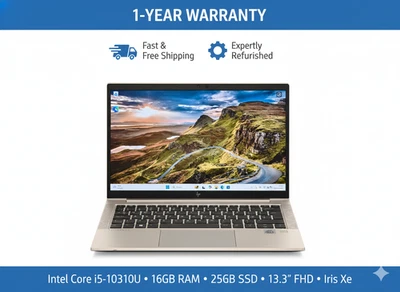 HP EliteBook 830 G7 FHD i5-10310U 1.70GHz 16GB Ram 256GB SSD Windows 11 Laptop - Image 1 of 4