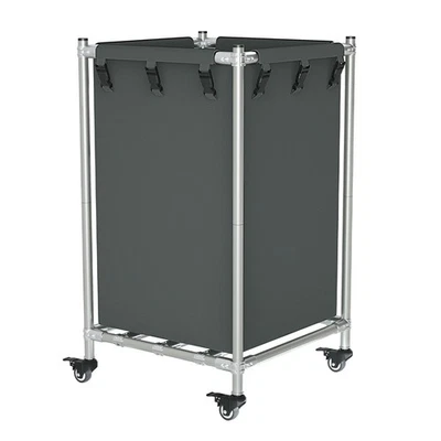 Laundry Basket with Wheels, Rolling Laundry Hamper, 38.5 Gal, Square Laundry ... - Image 1 of 4