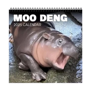 Calendario 2025 Moo Deng Hipopótamo Bebé Hipopótamo Decoración de Escritorio Calendario - Imagen 1 de 7