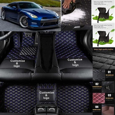 For Nissan GT-R Car Floor Mats Custom Luxury Waterproof Auto Liners Carpets Foto 1 de 4