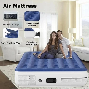 Neu Luftbett Aufblasbare Matratze Eingebaute Elektrische Pumpe, Hocherhöhung Camping USA - Bild 1 von 10
