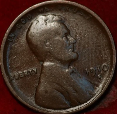 1910-S San Francisco Mint Copper Lincoln Wheat Cent - Image 1 of 2