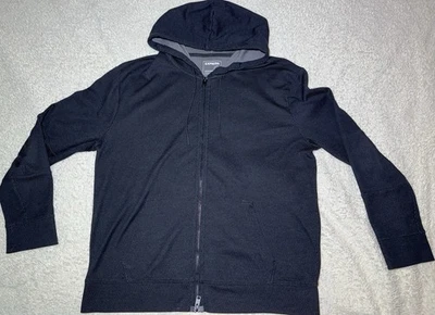 Sudadera Express Negra con Capucha Ligera Para Hombre Grande Absorbe Humedad Diseño Acanalado Foto 1 de 4